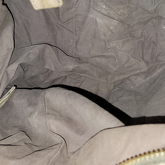 Florence Italy Gray Woven Leather Gray XL Tote Shoulder Bag Handbag Purse - Picture 10 of 14